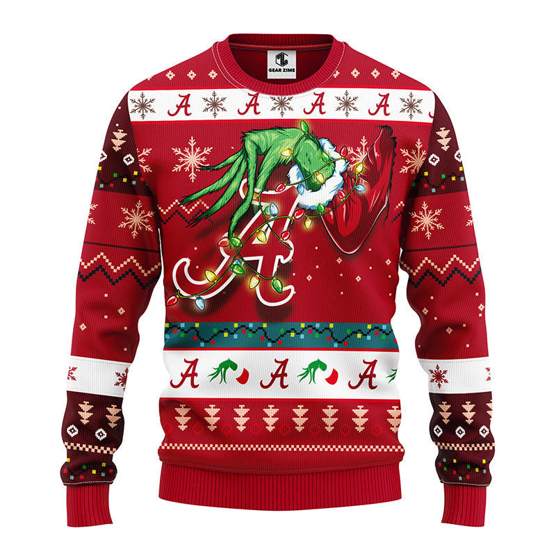 Alabama Crimson Tide Grinch Ugly Christmas Sweater 