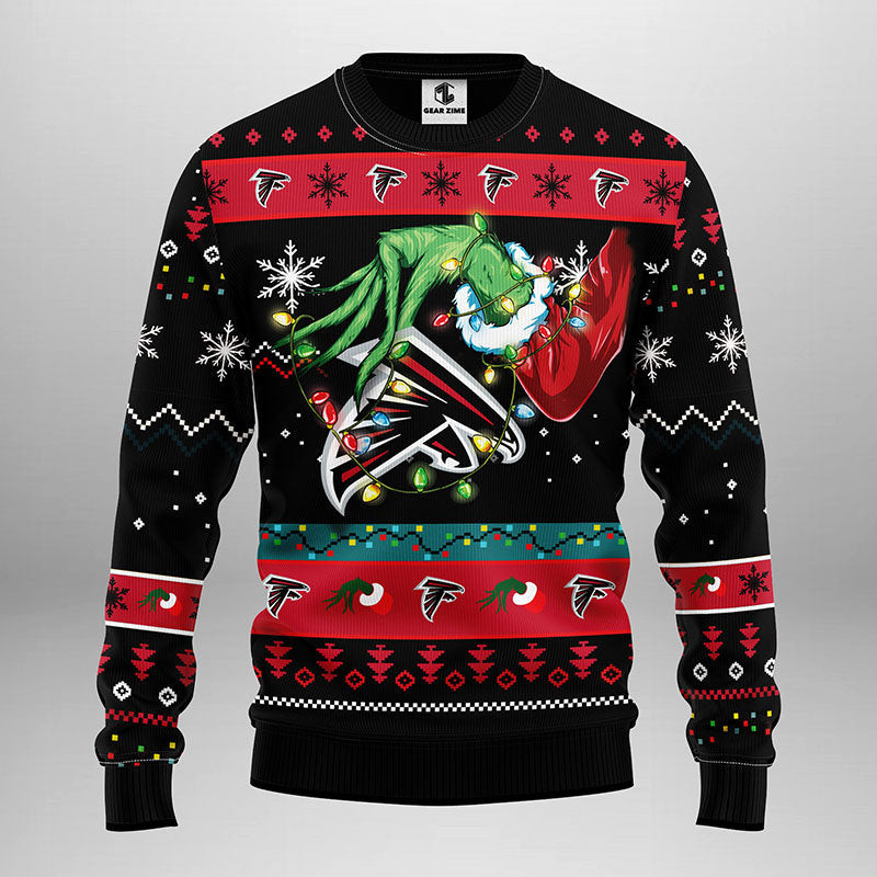 Atlanta Falcons Grinch Ugly Christmas Sweater 