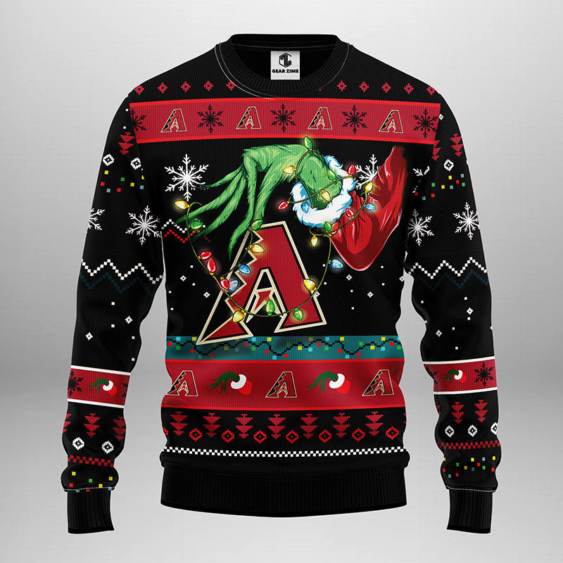 Arizona Diamondbacks Grinch Ugly Christmas Sweater