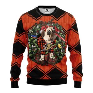 Anaheim Ducks Pub Dog 2025 NHL Ugly Christmas Sweater For men