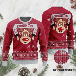 Alabama Crimson Tide Funny Ugly Christmas Sweater For women