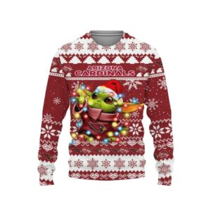 Arizona Cardinals Baby Yoda Star Wars Ugly Christmas Sweater For women