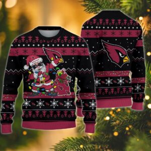Arizona Cardinals Santa Claus Dabbing Ugly Christmas Sweater For men