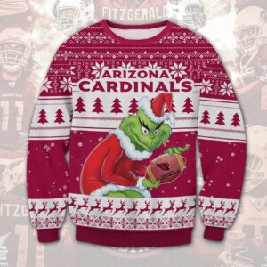 Arizona Cardinals Grinch Stolen Ugly Christmas Sweater For men