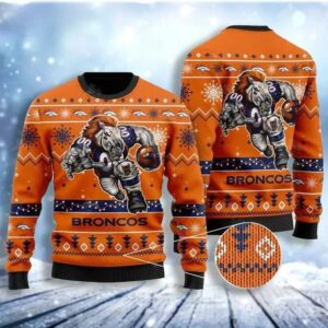 Anime Denver Broncos Ugly Christmas Sweater For men