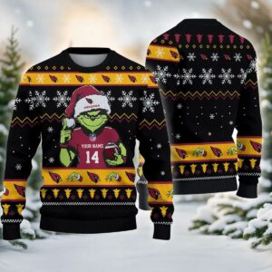 Arizona Cardinals Grinch Custom Ugly Christmas Sweater For men