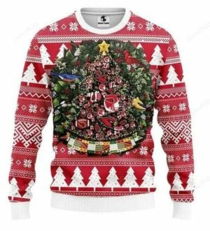 Arizona Cardinals Tree Christmas NFL Unisex Christmas Ugly Sweater For men