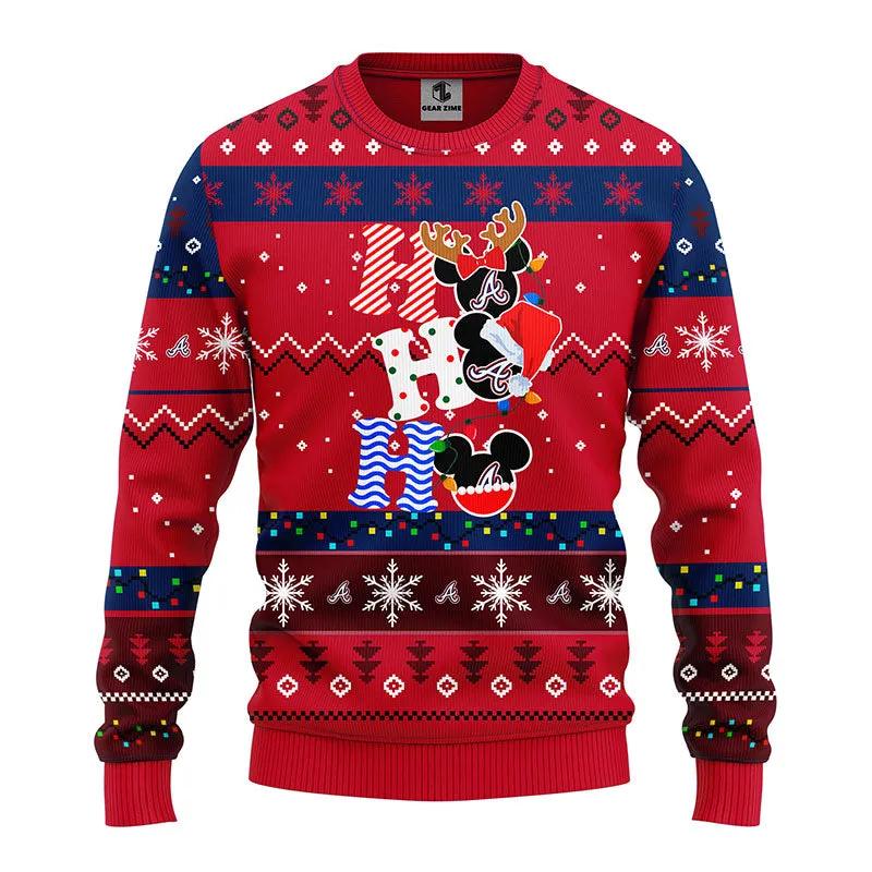 Atlanta Braves Hohoho MLB 2025 Ugly Christmas Sweater