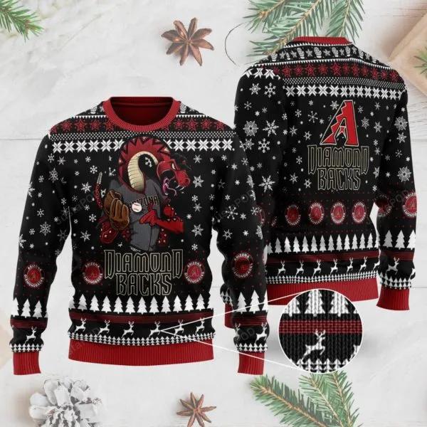 Arizona Diamondbacks Snake MLB Christmas MLB 2025 Ugly Sweater