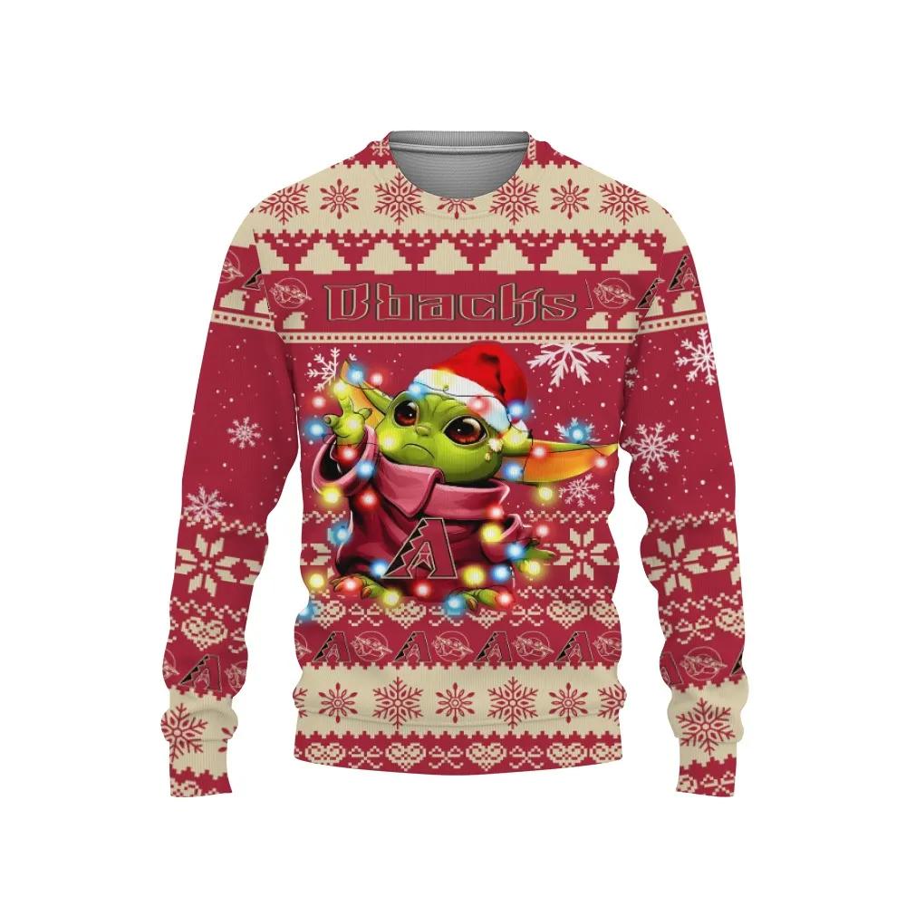 Arizona Diamondbacks Baby Yoda Star Wars Sports MLB 2025 Ugly Christmas Sweater