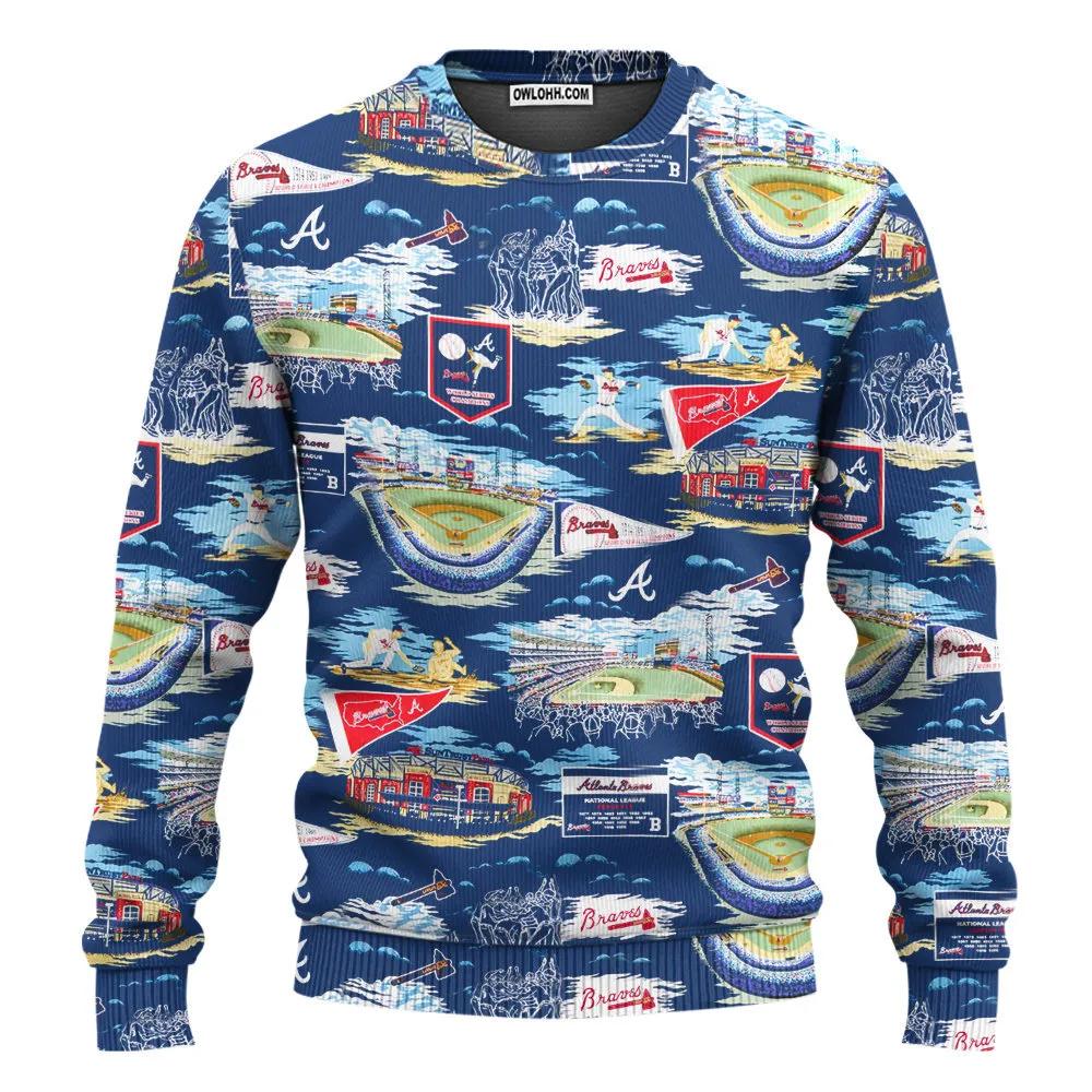 Atlanta Braves Scenic MLB 2025 Ugly Christmas Sweater