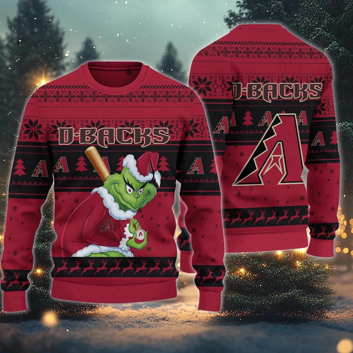 Arizona Diamondbacks Grinch Stolen MLB 2025 Ugly Christmas Sweater
