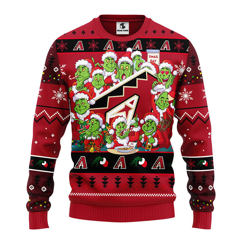 Arizona Diamondbacks 12 Grinch Xmas Day Ugly Christmas Sweater