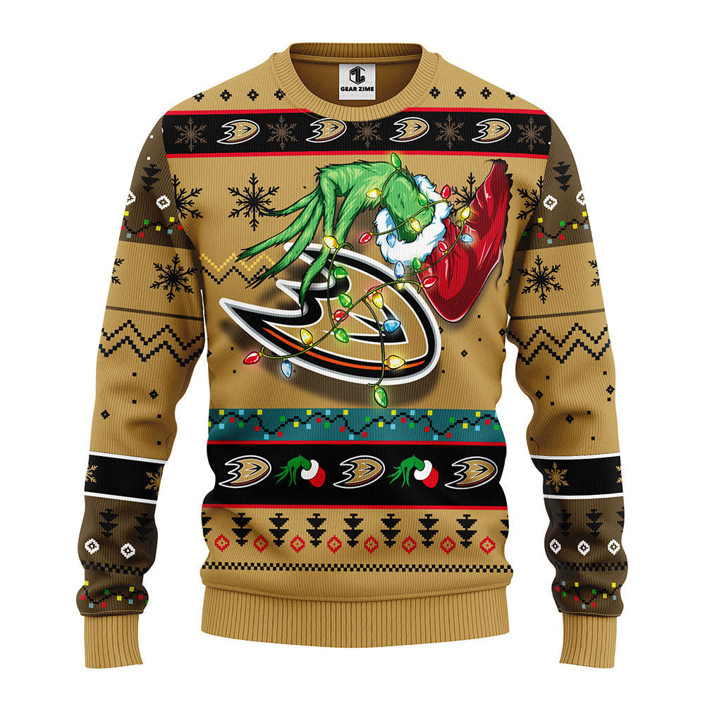 Anaheim Ducks Grinch Ugly Christmas Sweater 