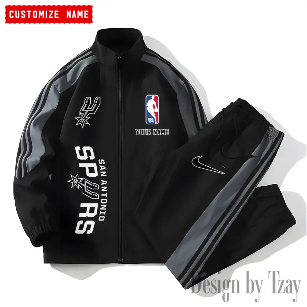 San Antonio Spurs NBA New Style Versatile Sports Set Jacket And Pants