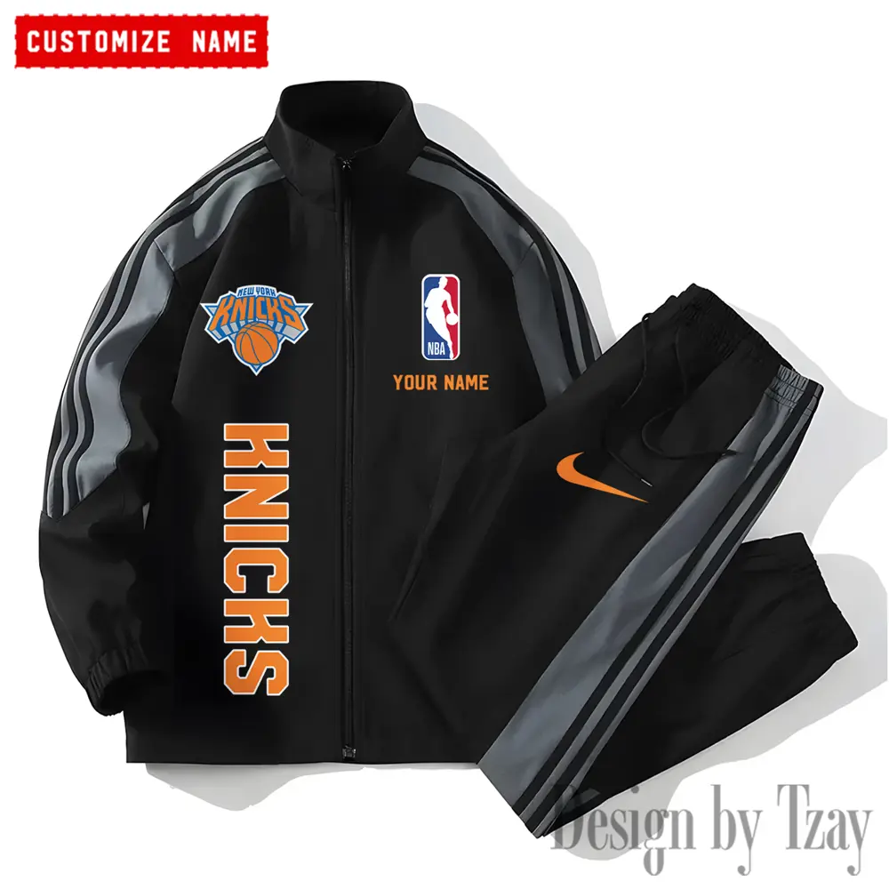 New York Knicks NBA New Style Versatile Sports Set Jacket And Pants