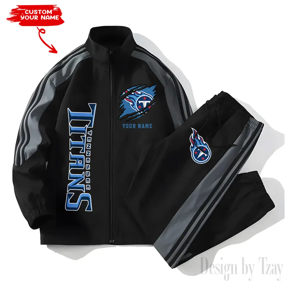 Tennessee Titans NFL New Style Versatile Sports Set Jacket And Pants