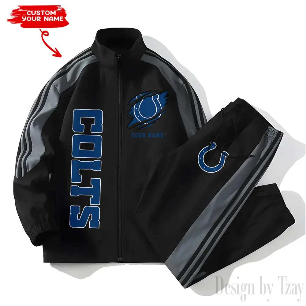 Indianapolis Colts NFL New Style Versatile Sports Set Jacket And Pants