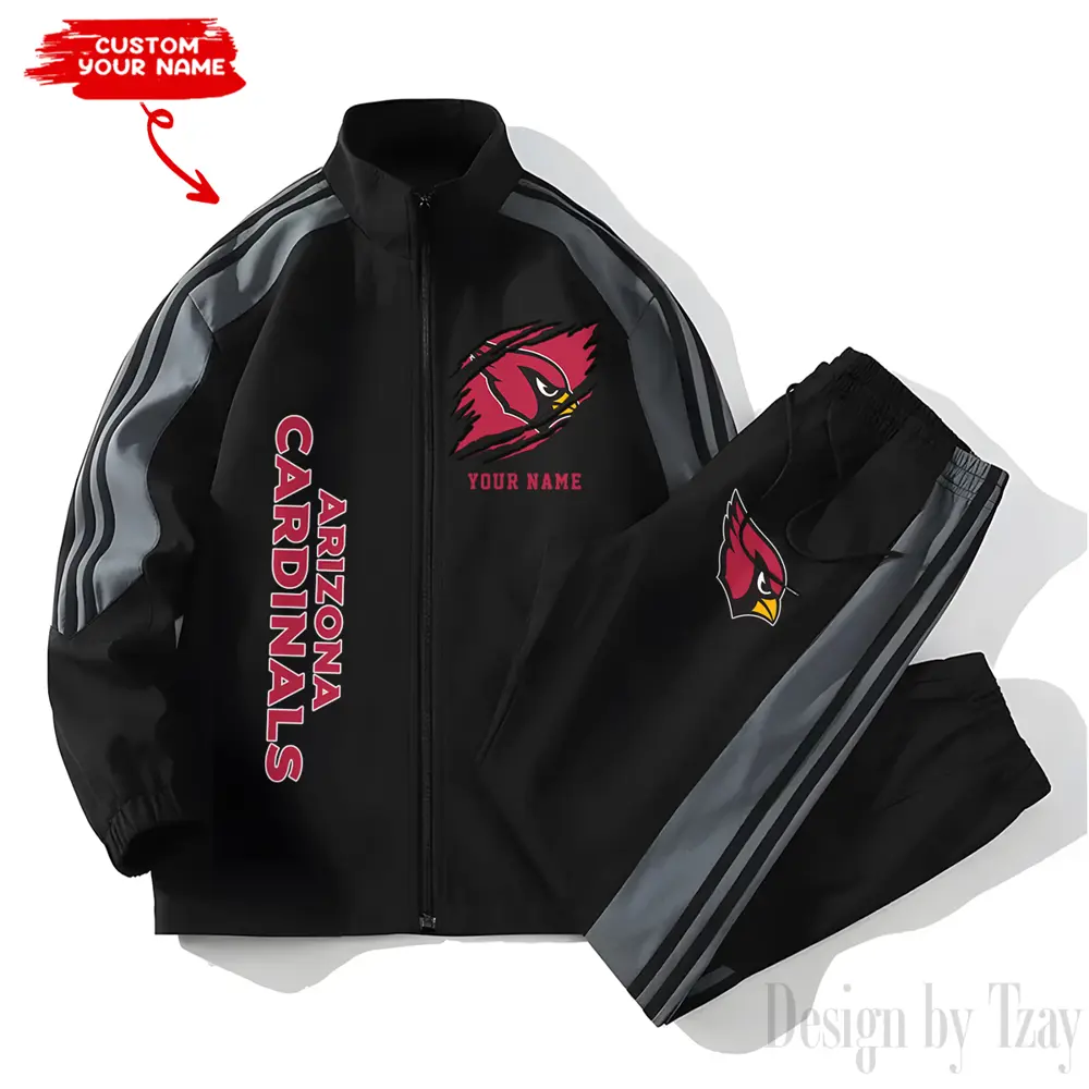 Arizona Cardinals NFL New Style Versatile Sports Set Jacket And Pants