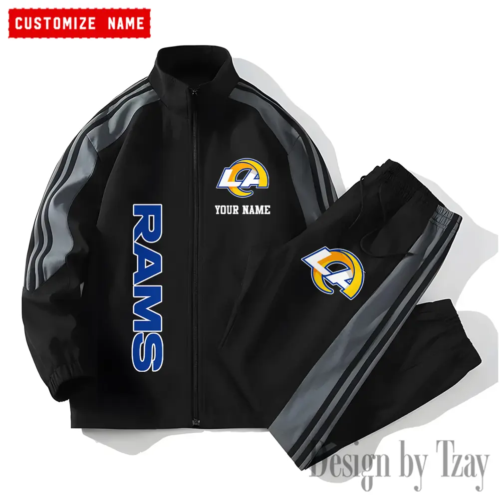 Los Angeles Rams NFL New Style Versatile Sports Set Jacket And Pants