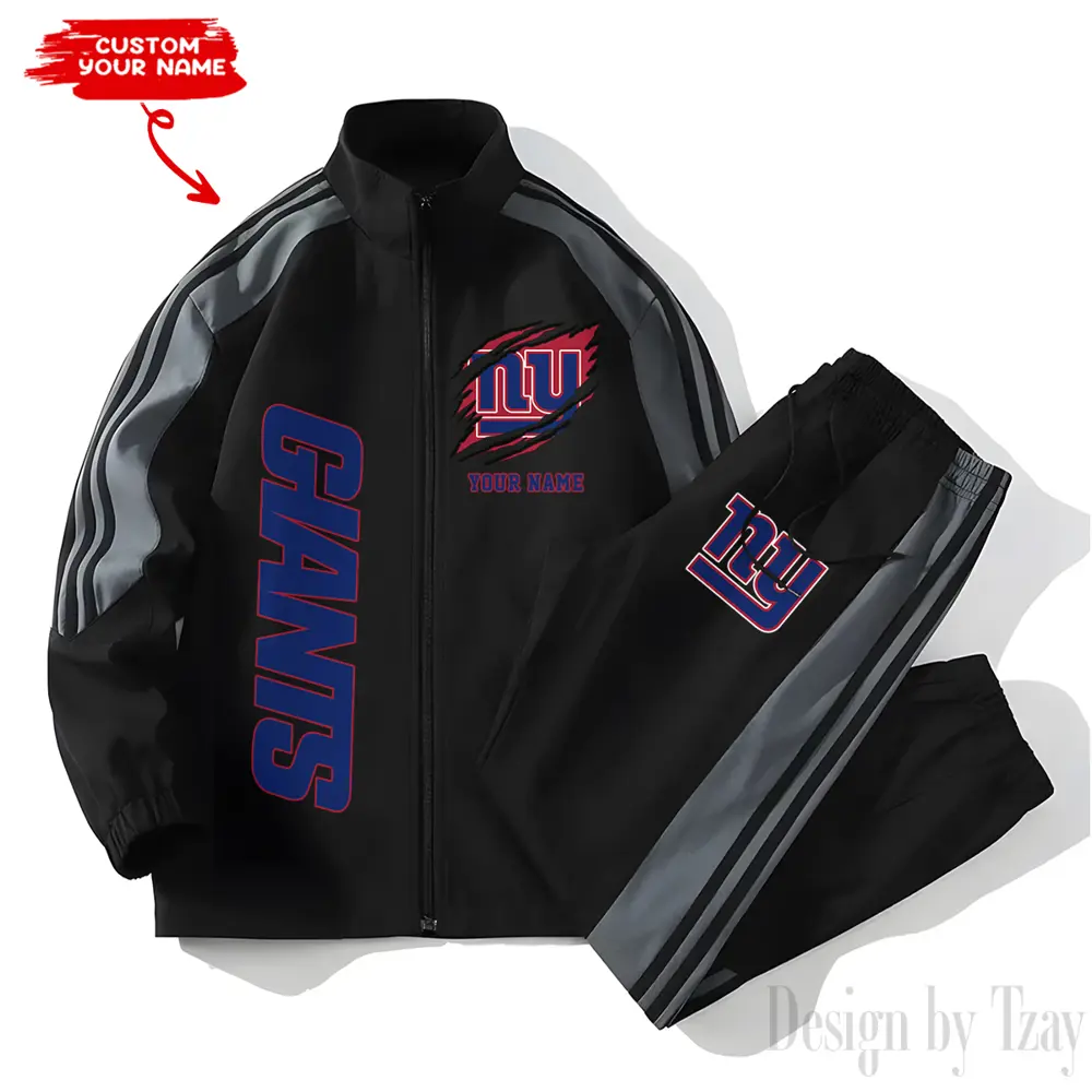 New York Giants NFL New Style Versatile Sports Set Jacket And Pants