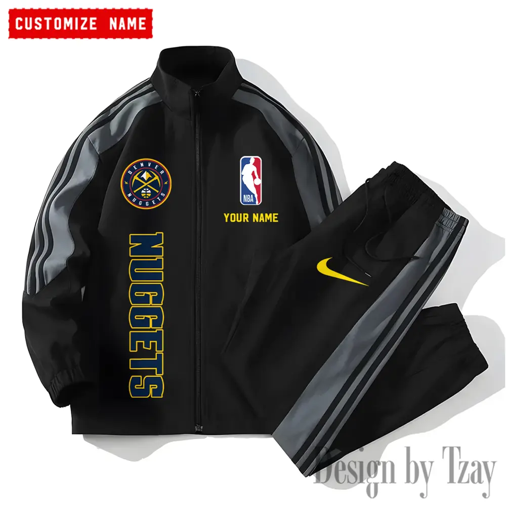 Denver Nuggets NBA New Style Versatile Sports Set Jacket And Pants