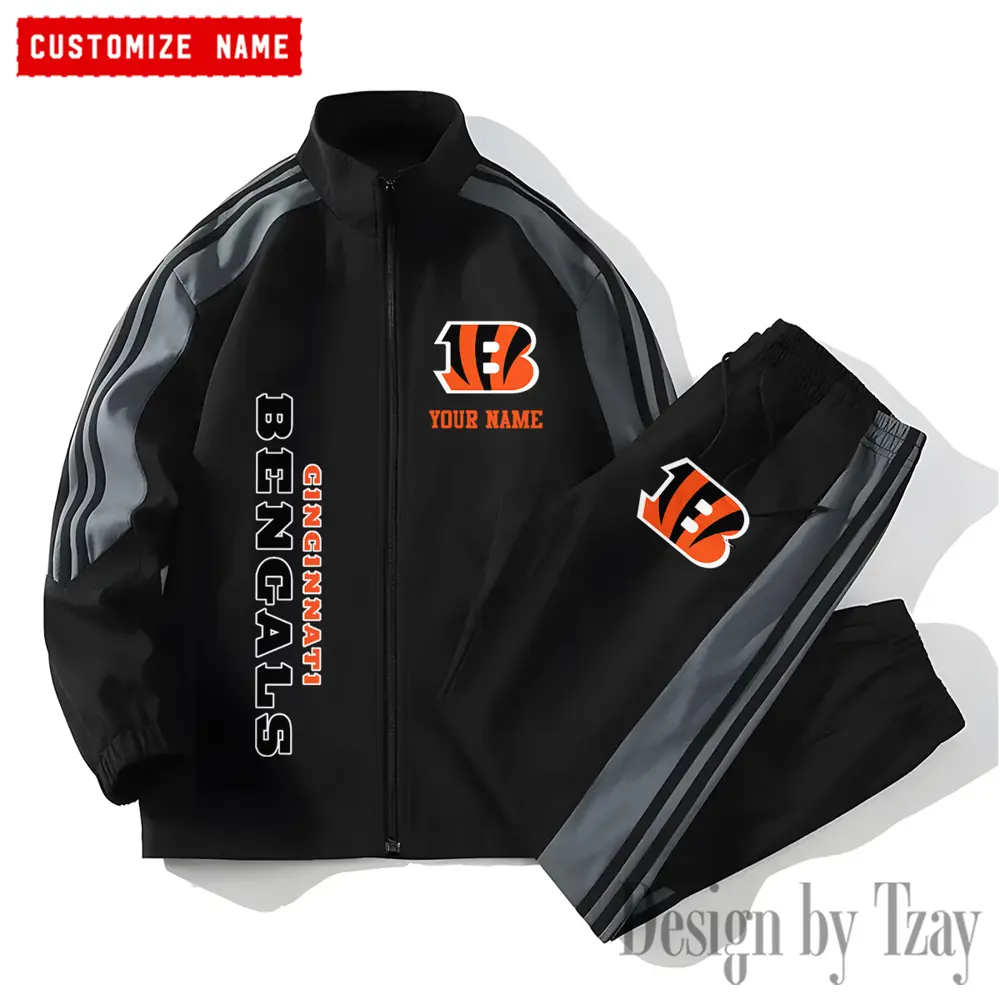 Cincinnati Bengals NFL New Style Versatile Sports Set Jacket And Pants