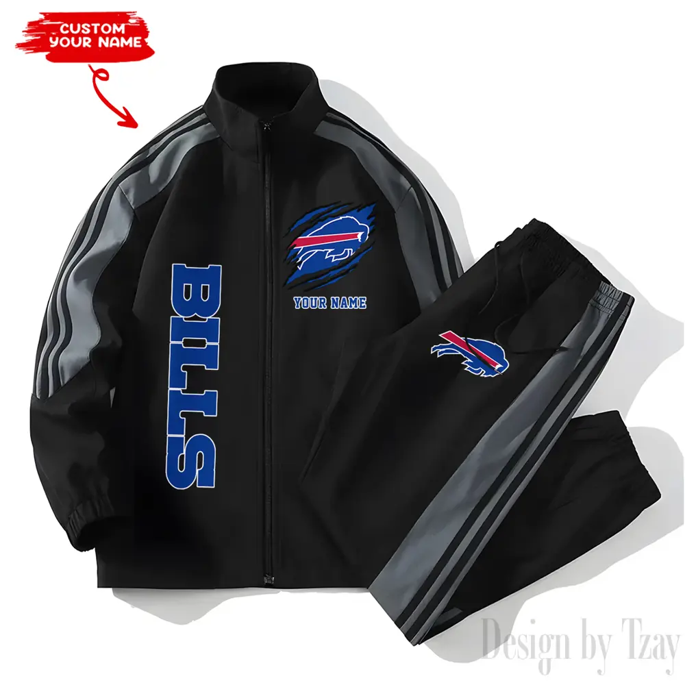 Buffalo Bills NFL New Style Versatile Sports Set Jacket And Pants