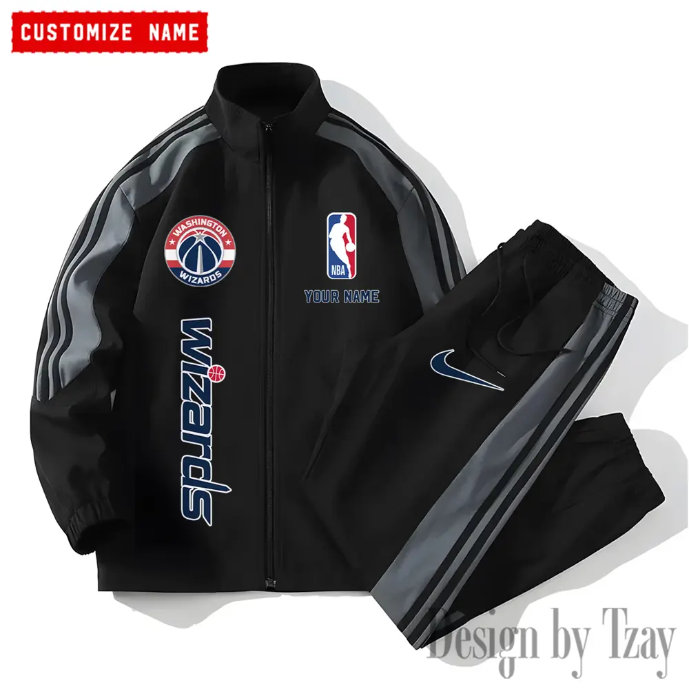 Washington Wizards NBA New Style Versatile Sports Set Jacket And Pants