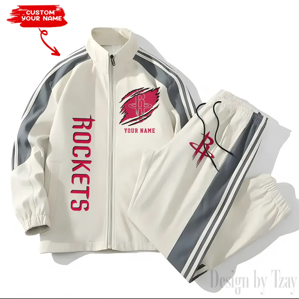 Houston Rockets NBA New Style Versatile Sports Set Jacket And Pants