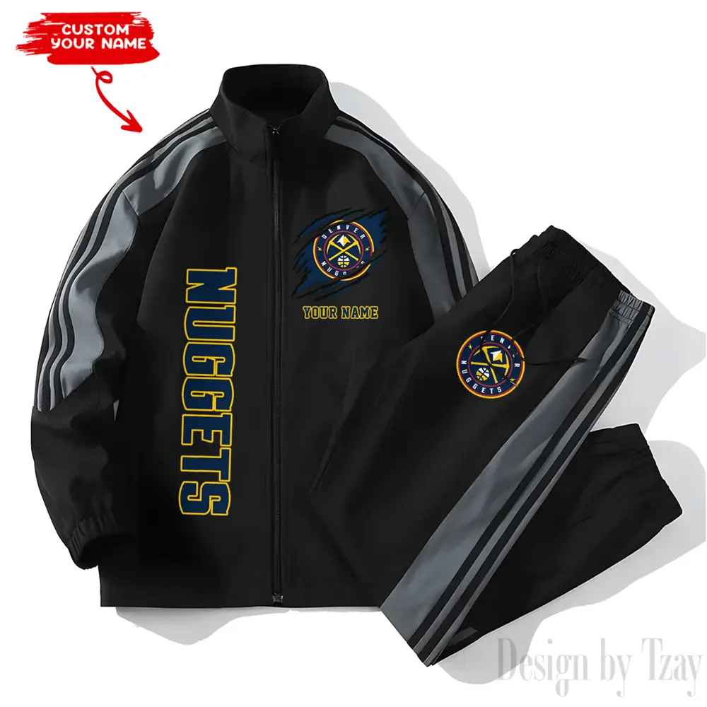 Denver Nuggets NBA New Style Versatile Sports Set Jacket And Pants
