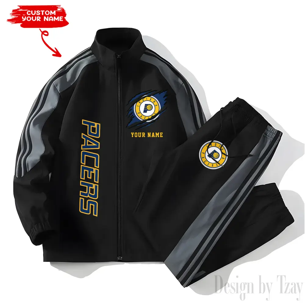 Indiana Pacers NBA New Style Versatile Sports Set Jacket And Pants