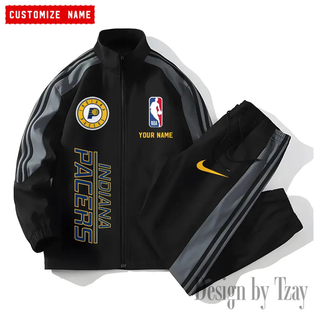 Indiana Pacers NBA New Style Versatile Sports Set Jacket And Pants