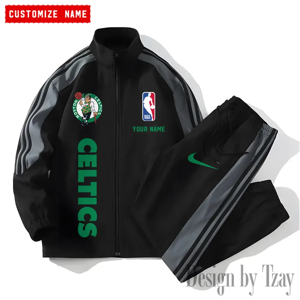 Boston Celtics NBA New Style Versatile Sports Set Jacket And Pants