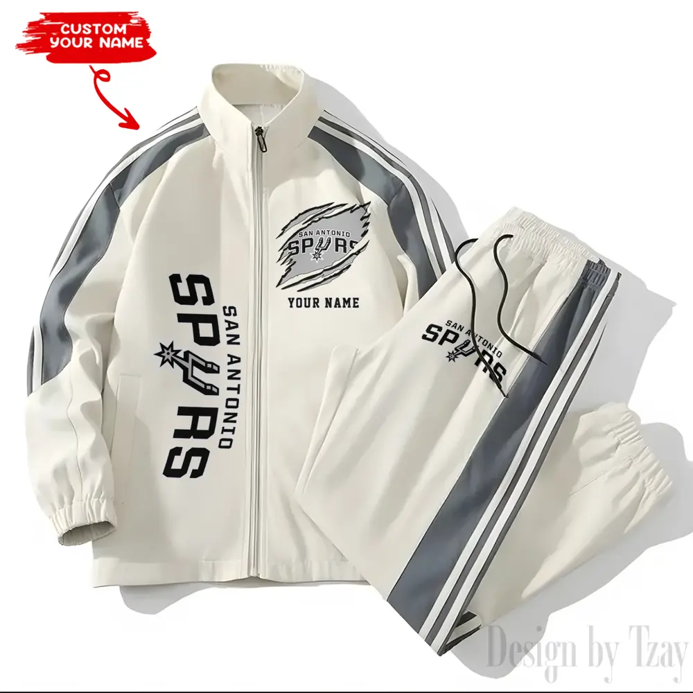 San Antonio Spurs NBA New Style Versatile Sports Set Jacket And Pants
