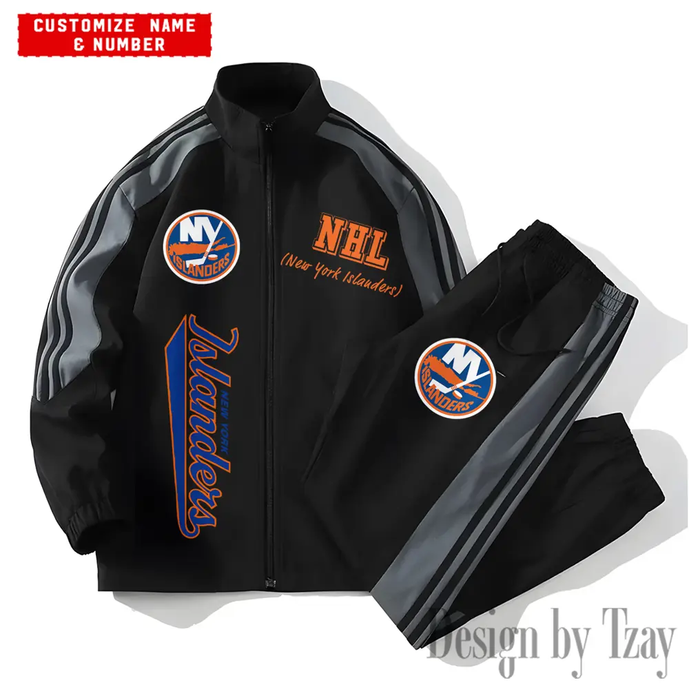 New York Islanders NHL New Style Versatile Sports Set Jacket And Pants