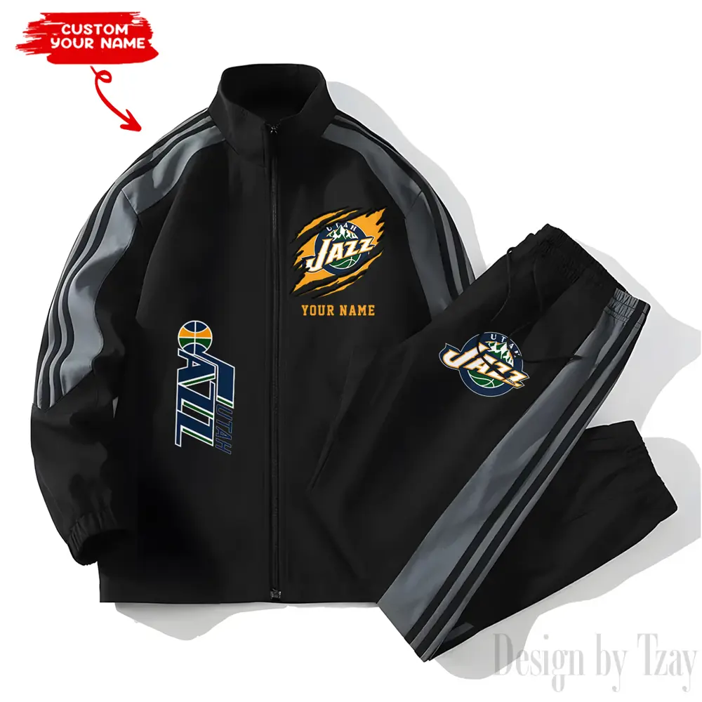 Utah Jazz NBA New Style Versatile Sports Set Jacket And Pants