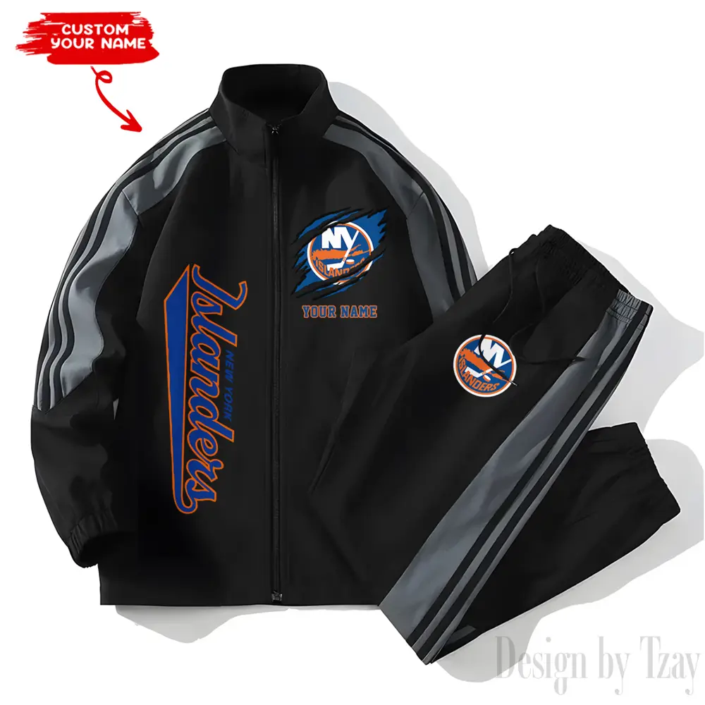 New York Islanders NHL New Style Versatile Sports Set Jacket And Pants