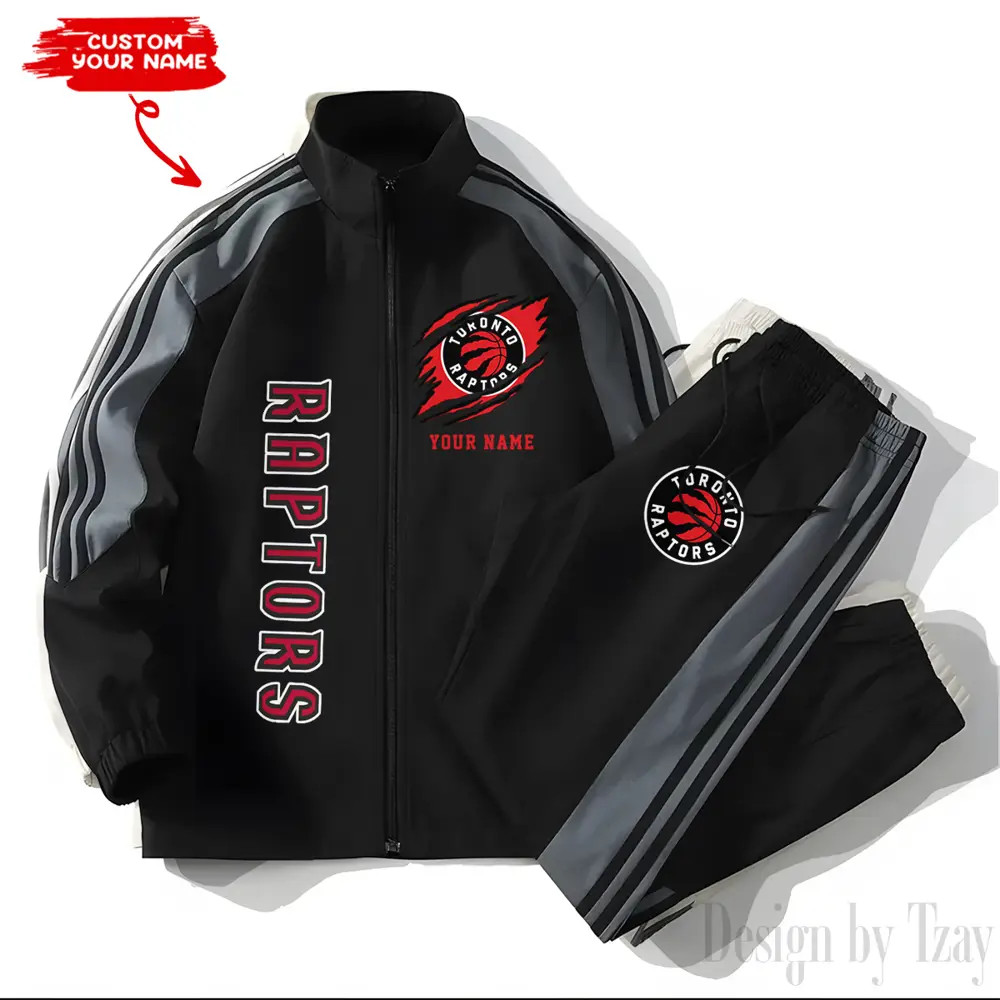 Toronto Raptors NBA New Style Versatile Sports Set Jacket And Pants