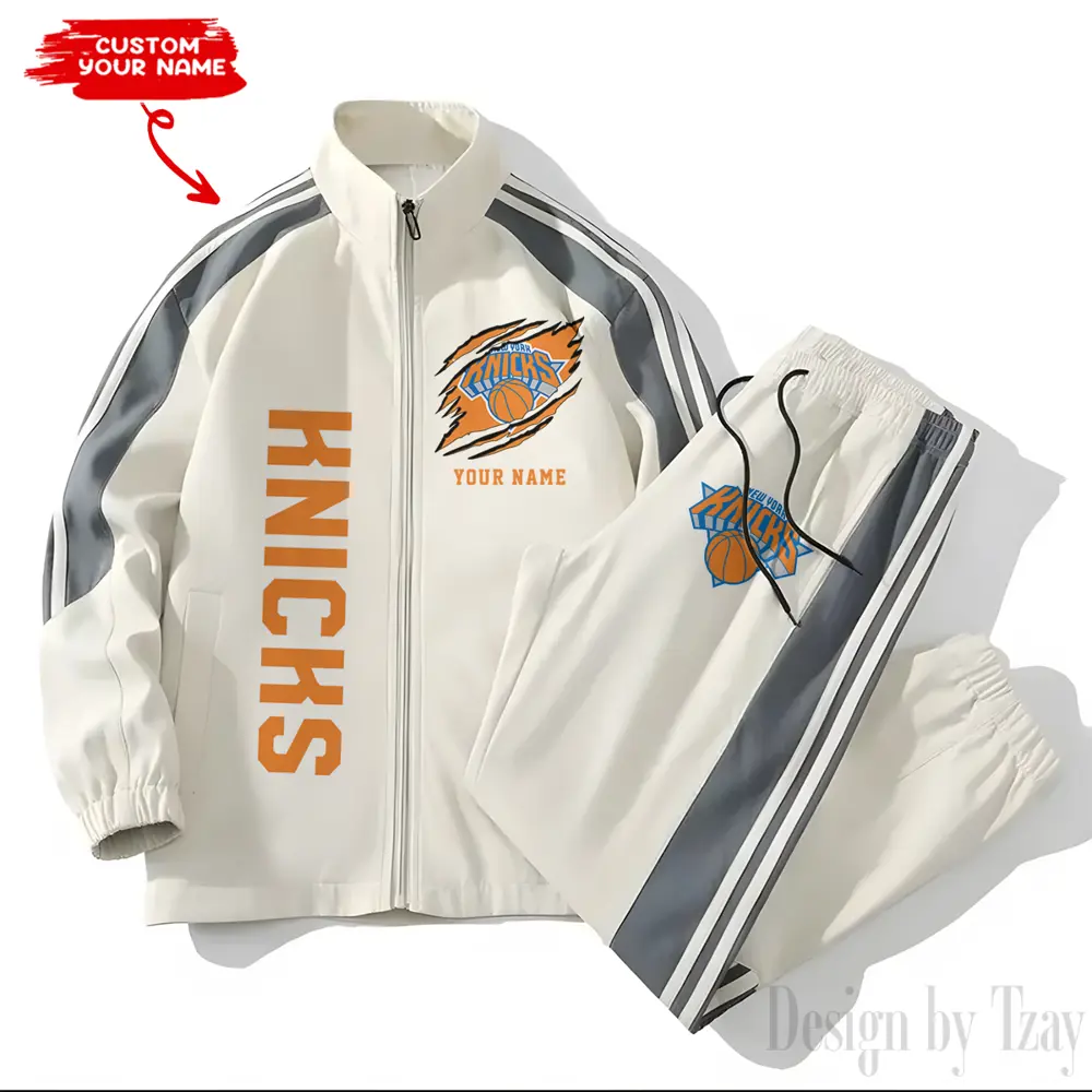 New York Knicks NBA New Style Versatile Sports Set Jacket And Pants