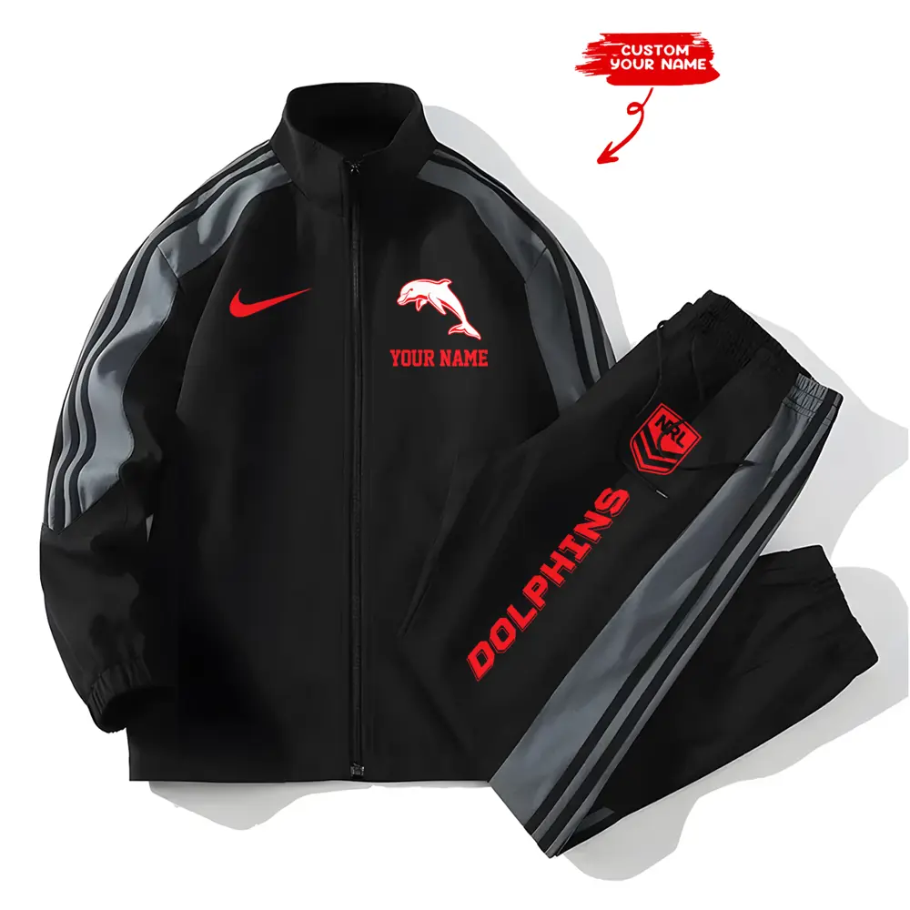 Dolphins NRL New Style Versatile Sports Set Jacket And Pants