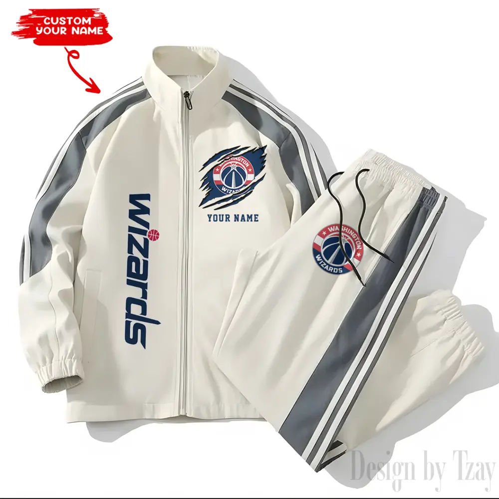 Washington Wizards NBA New Style Versatile Sports Set Jacket And Pants