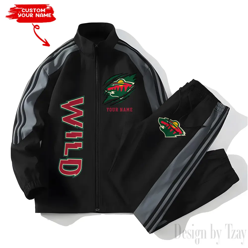 Minnesota Wild NHL New Style Versatile Sports Set Jacket And Pants