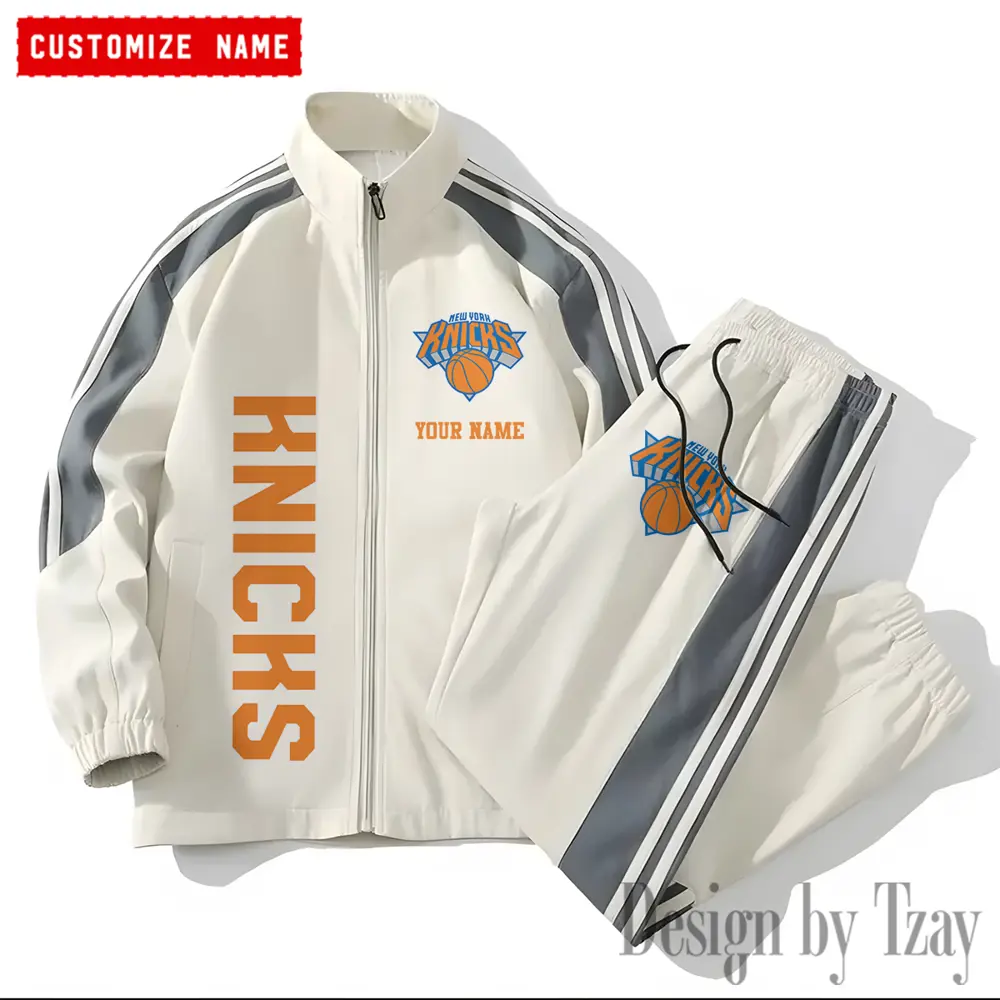 New York Knicks NBA New Style Versatile Sports Set Jacket And Pants