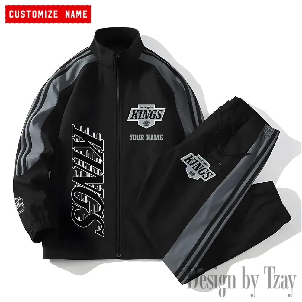Los Angeles Kings NHL New Style Versatile Sports Set Jacket And Pants