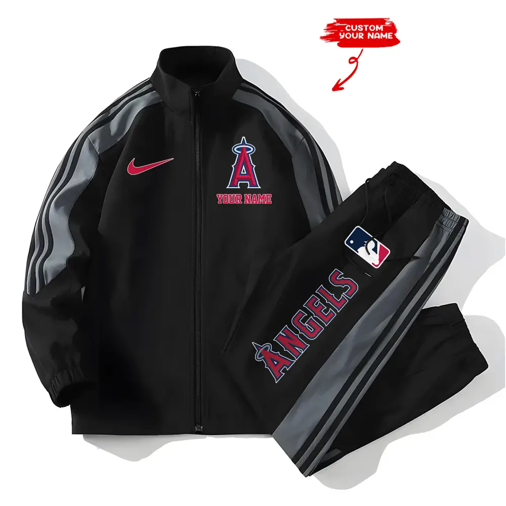 Los Angeles Angels MLB New Style Versatile Sports Set Jacket And Pants