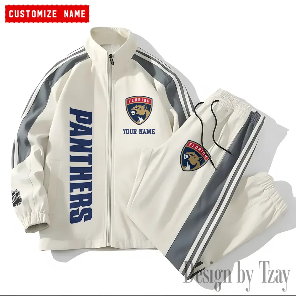 Florida Panthers NHL New Style Versatile Sports Set Jacket And Pants