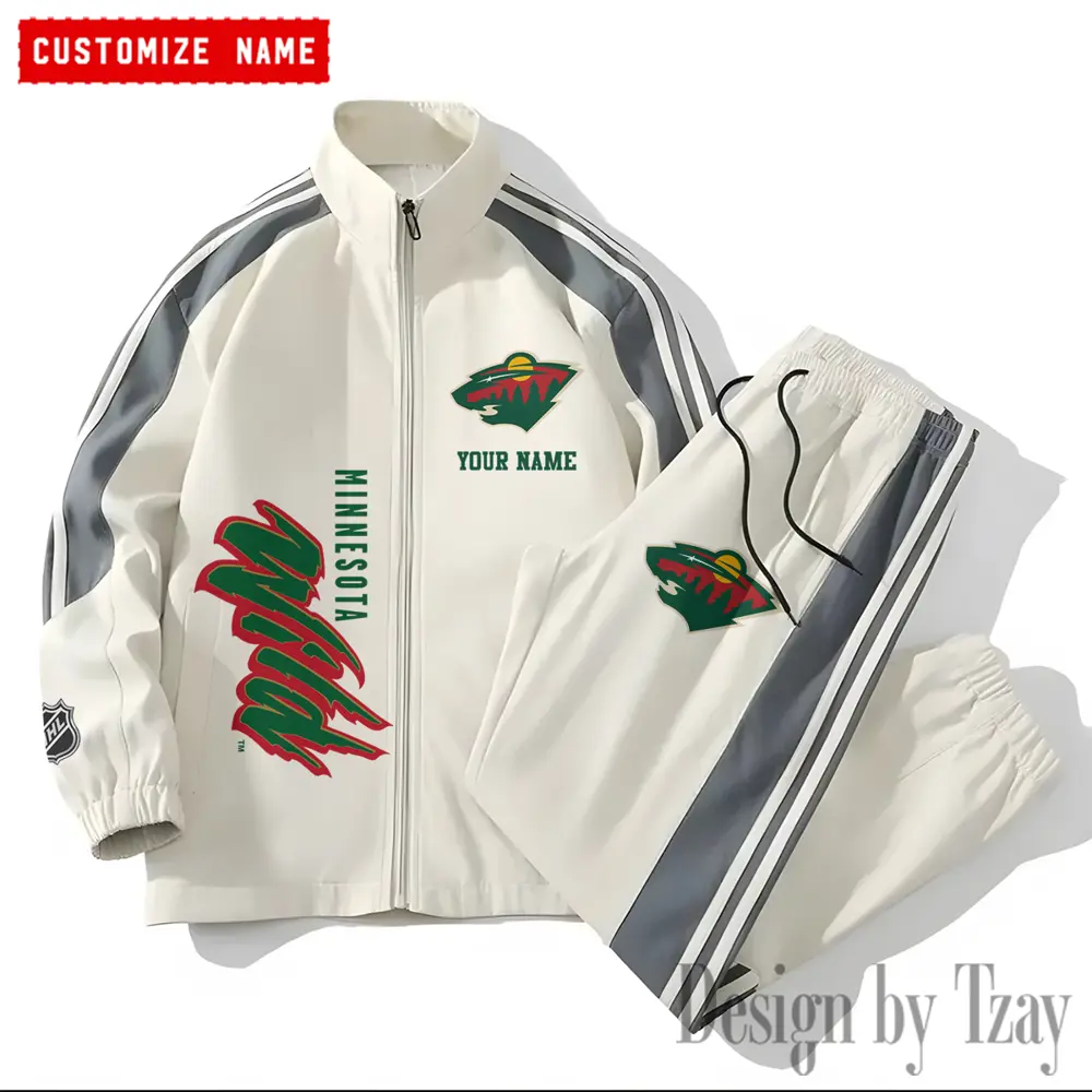 Minnesota Wild NHL New Style Versatile Sports Set Jacket And Pants