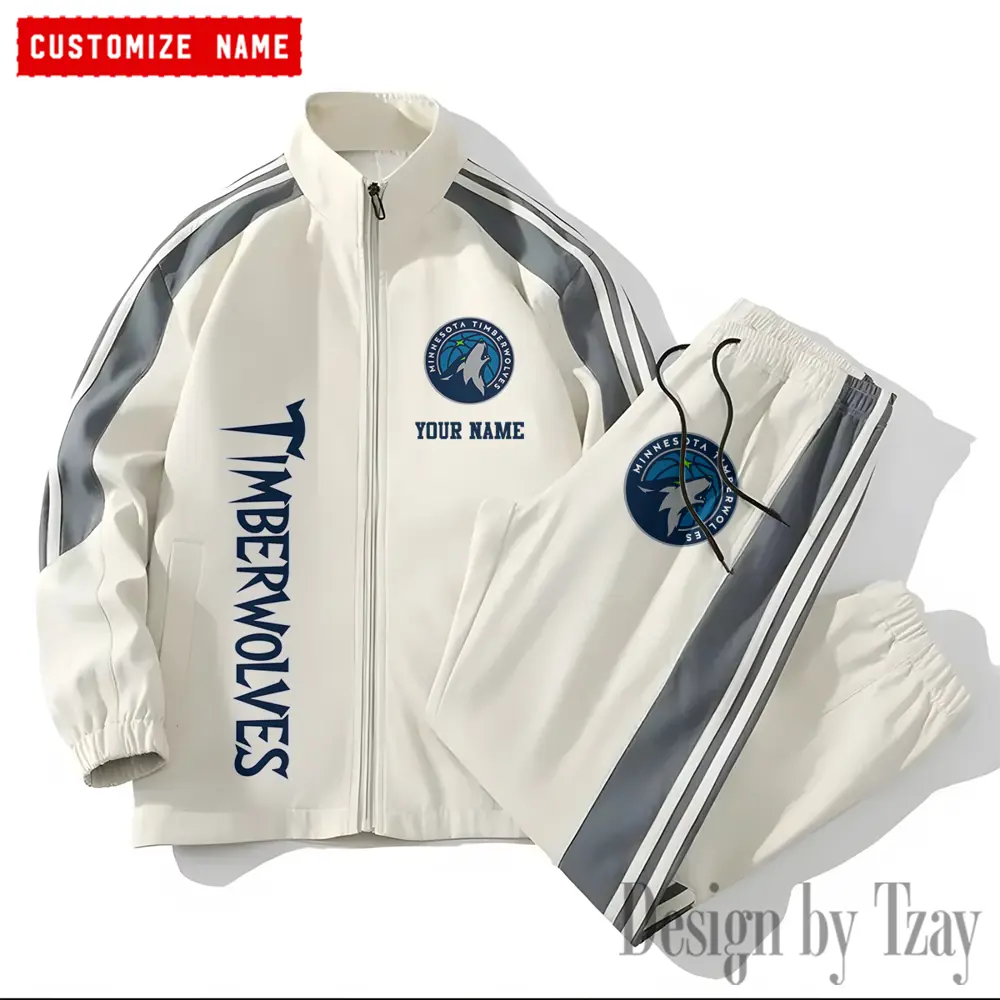Minnesota Timberwolves NBA New Style Versatile Sports Set Jacket And Pants