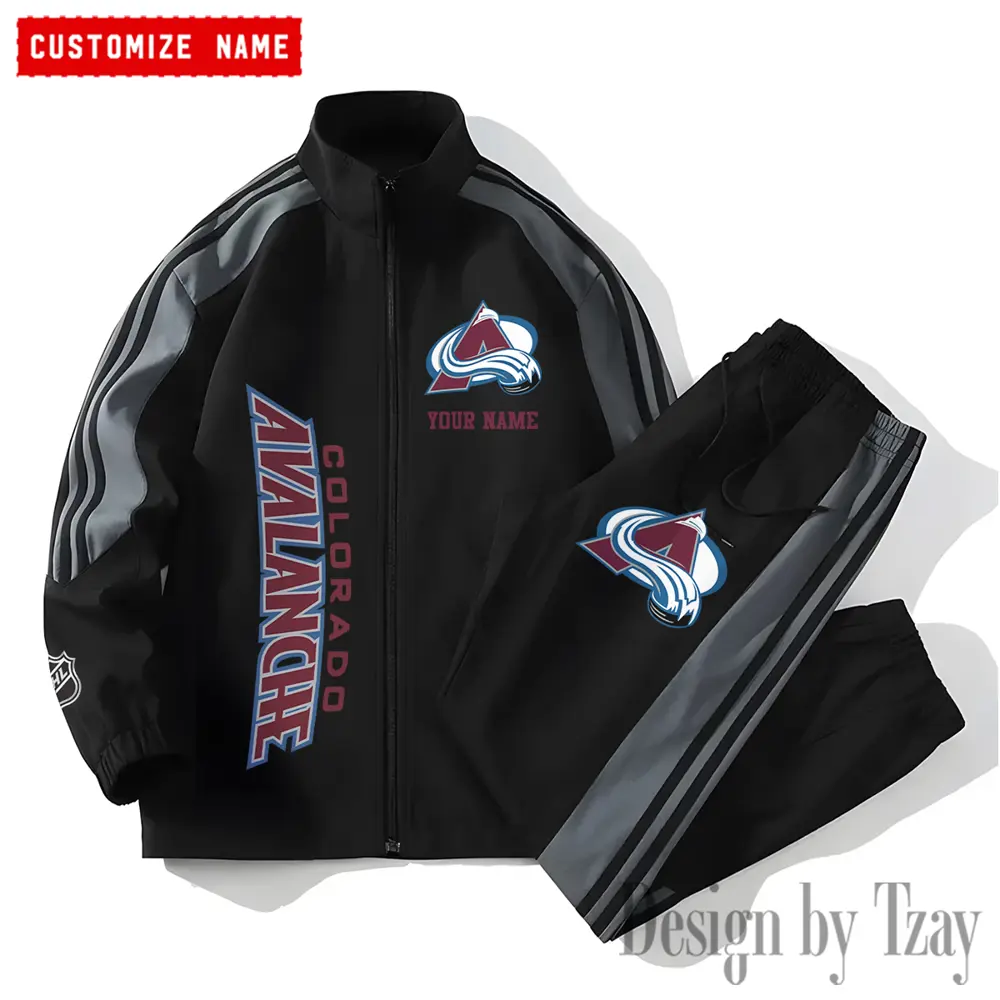 Colorado Avalanche NHL New Style Versatile Sports Set Jacket And Pants